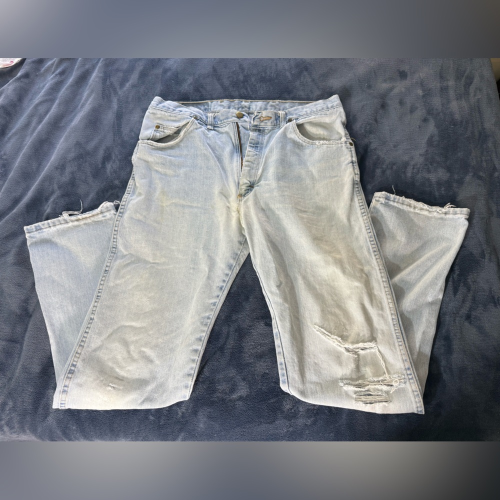 Wrangler vintage 1947 naturally distressed 80s Wrangler 34Wx32L relaxed fit